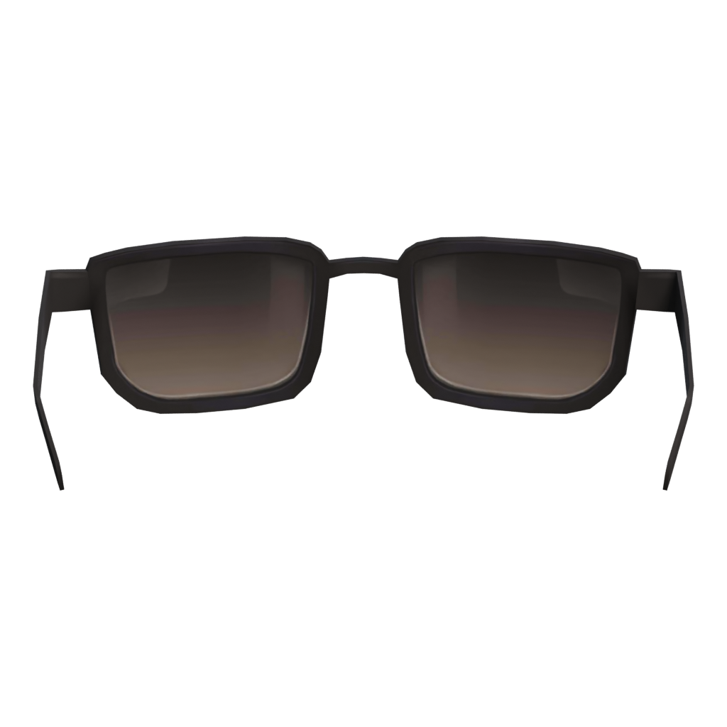 Back view of the Glasses 3D model