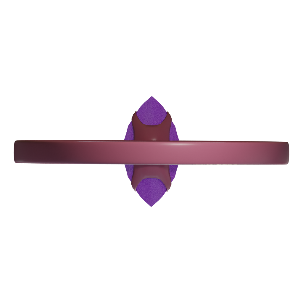 Bottom view of the Ring Of Pink Gold 3D model