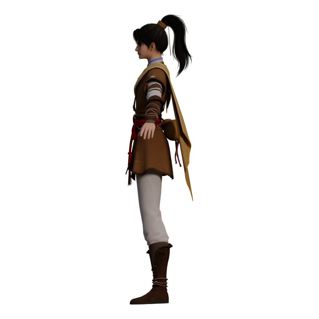 Left view of the Moonlight Blade Online Fashion Tyhgnan 3D model