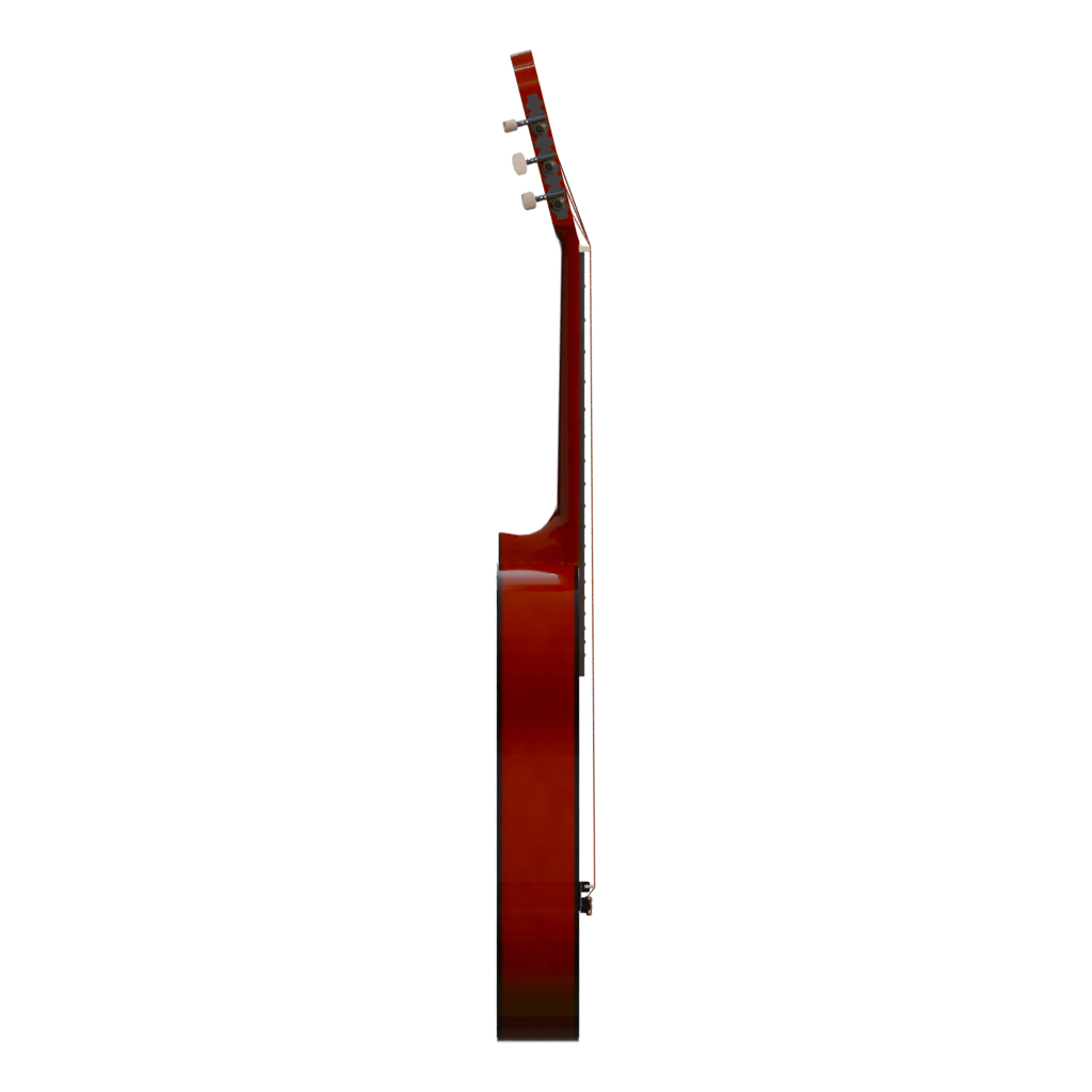 Right view of the Guitarclassiclowpoly 3D model