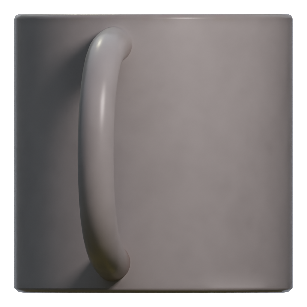 Left view of the Cup 3D model