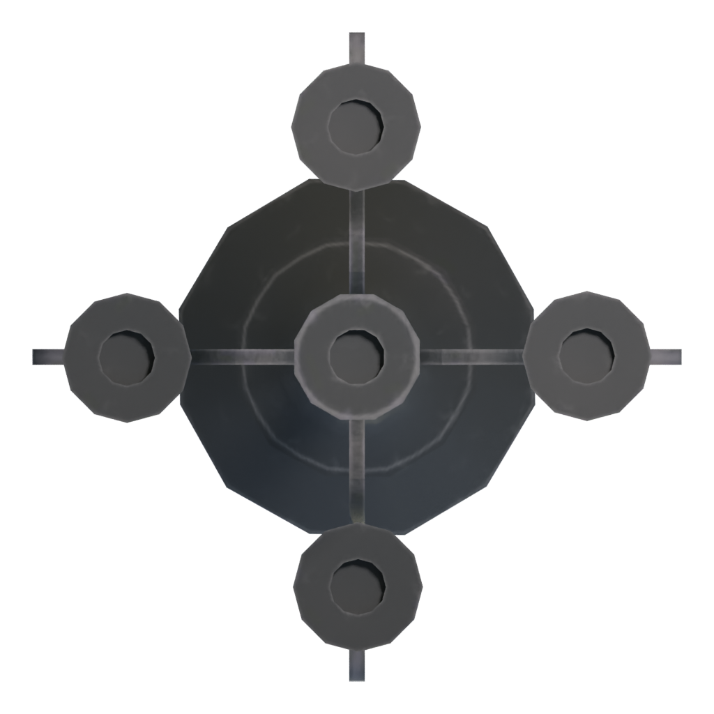 Top view of the Candelabrum 3D model