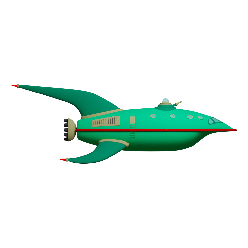 Front view of the Planet Express 3D model