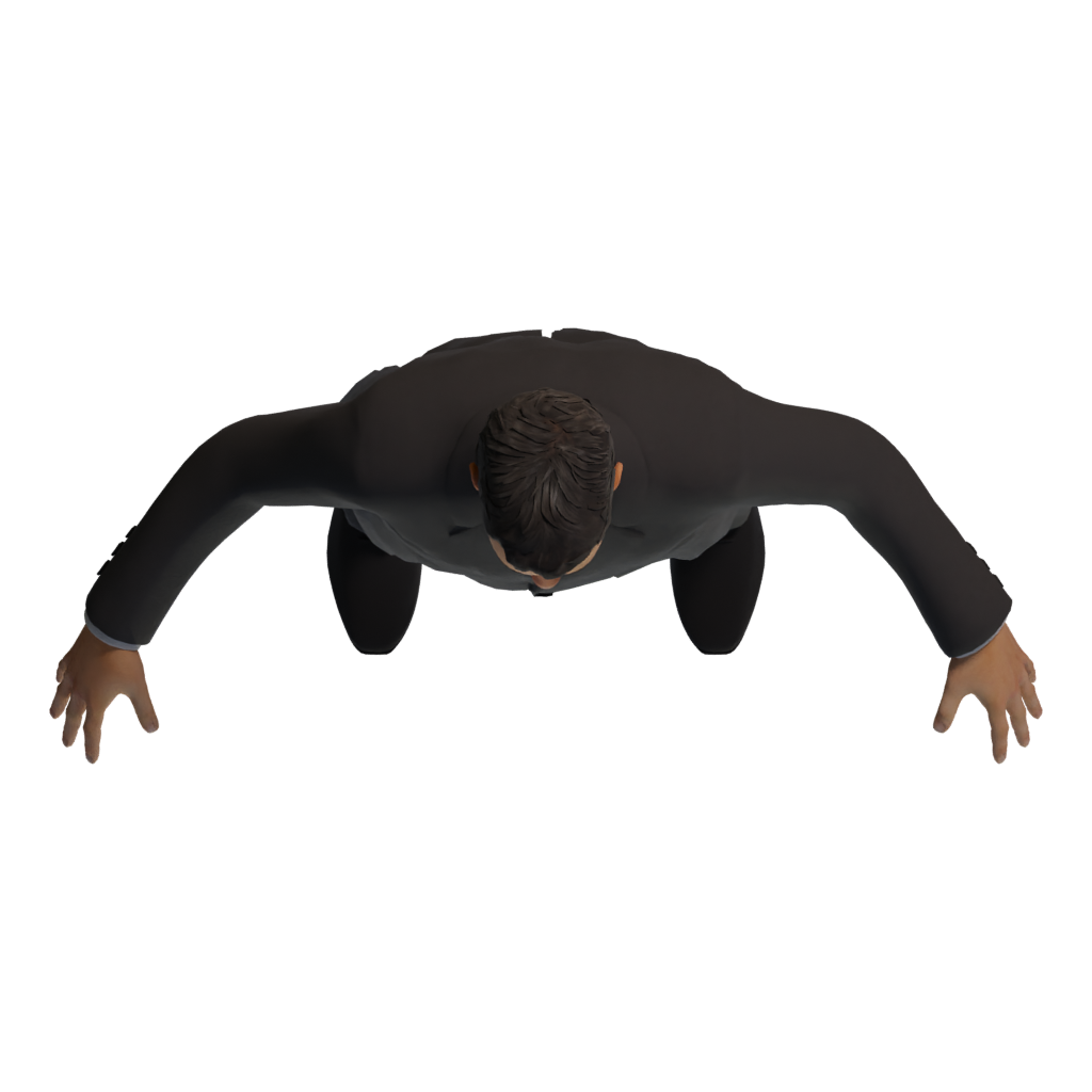 Top view of the Man Made Model 3D model