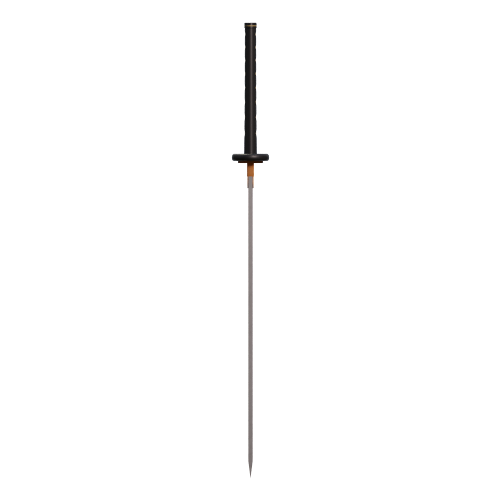 Left view of the Japanese Sword 3D model