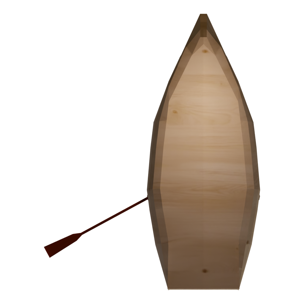 Bottom view of the Boats 3D model