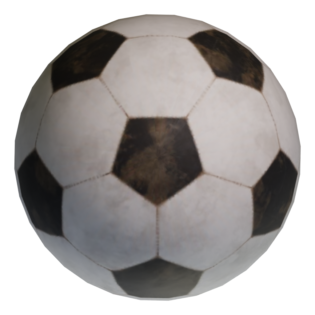 Top view of the Soccer Ball Dirty 3D model