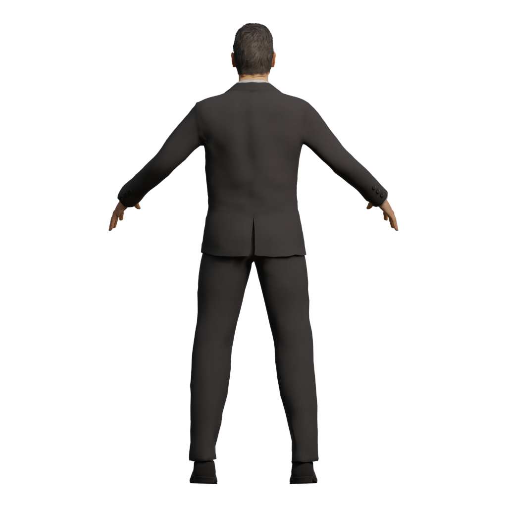Back view of the Man Made Model 3D model