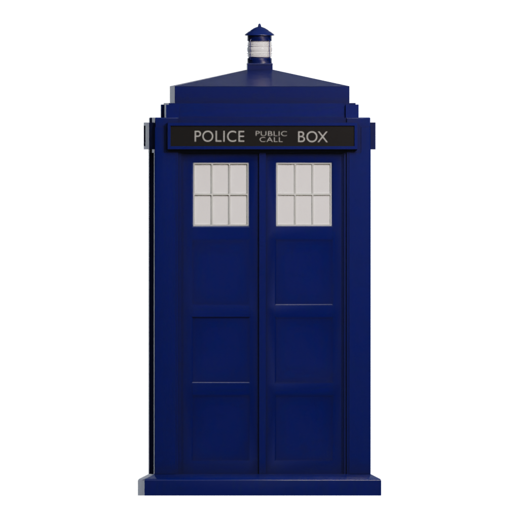 Back view of the Tardis From Doctor Who 3D model