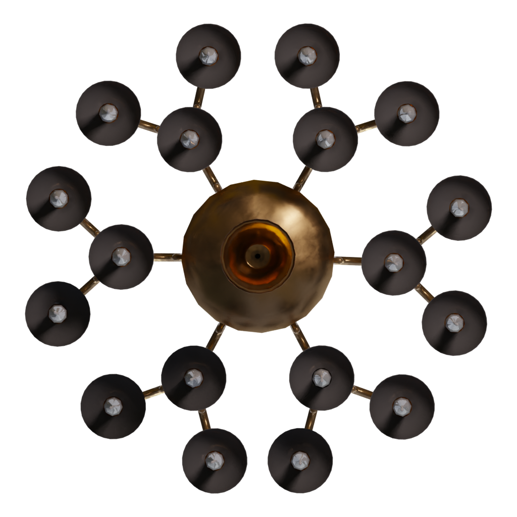 Top view of the Chandelier 3D model