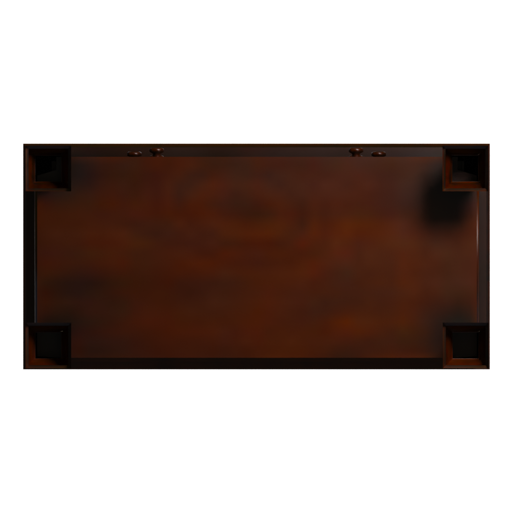 Bottom view of the Gothic Commode 3D model