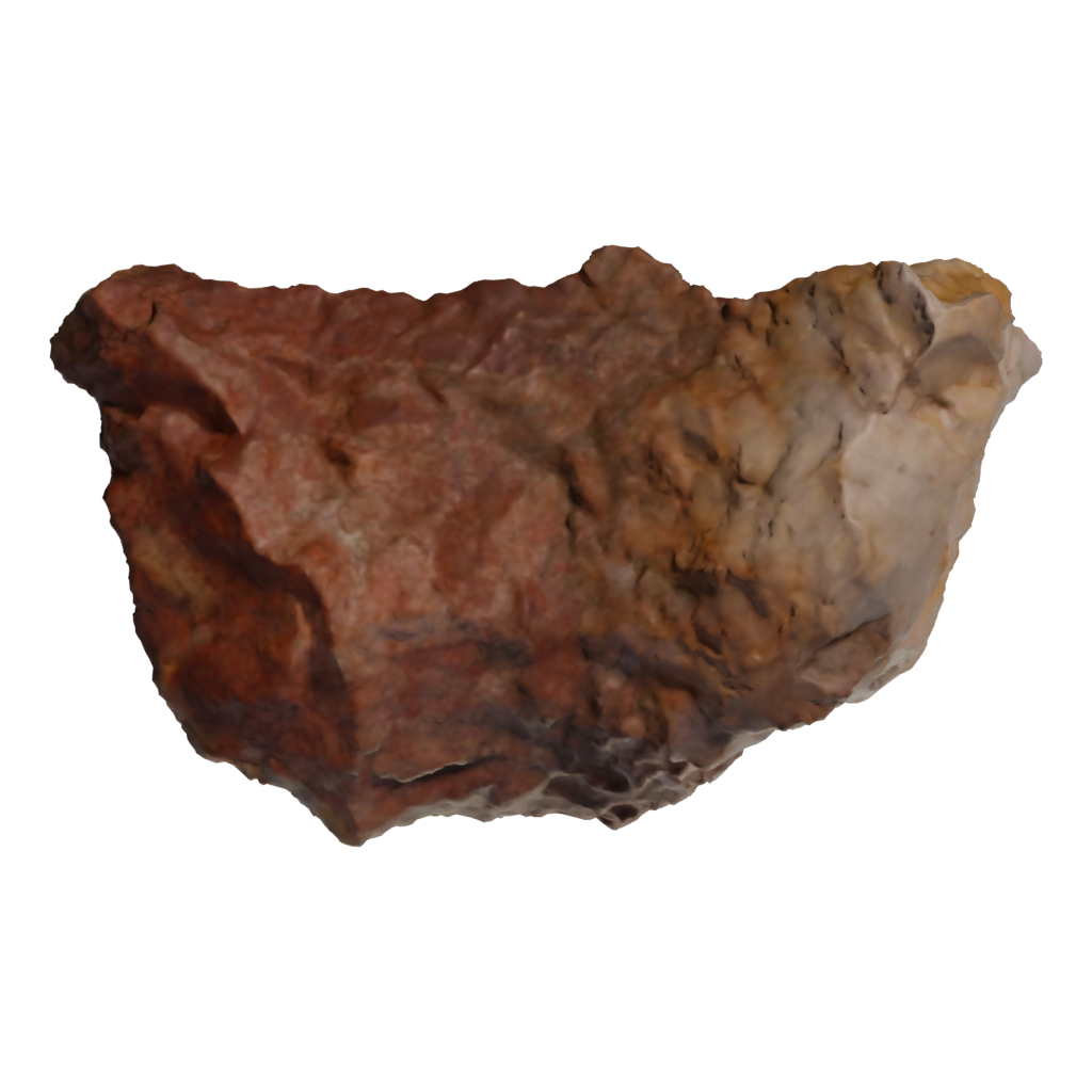 Bottom view of the Stone 3D model