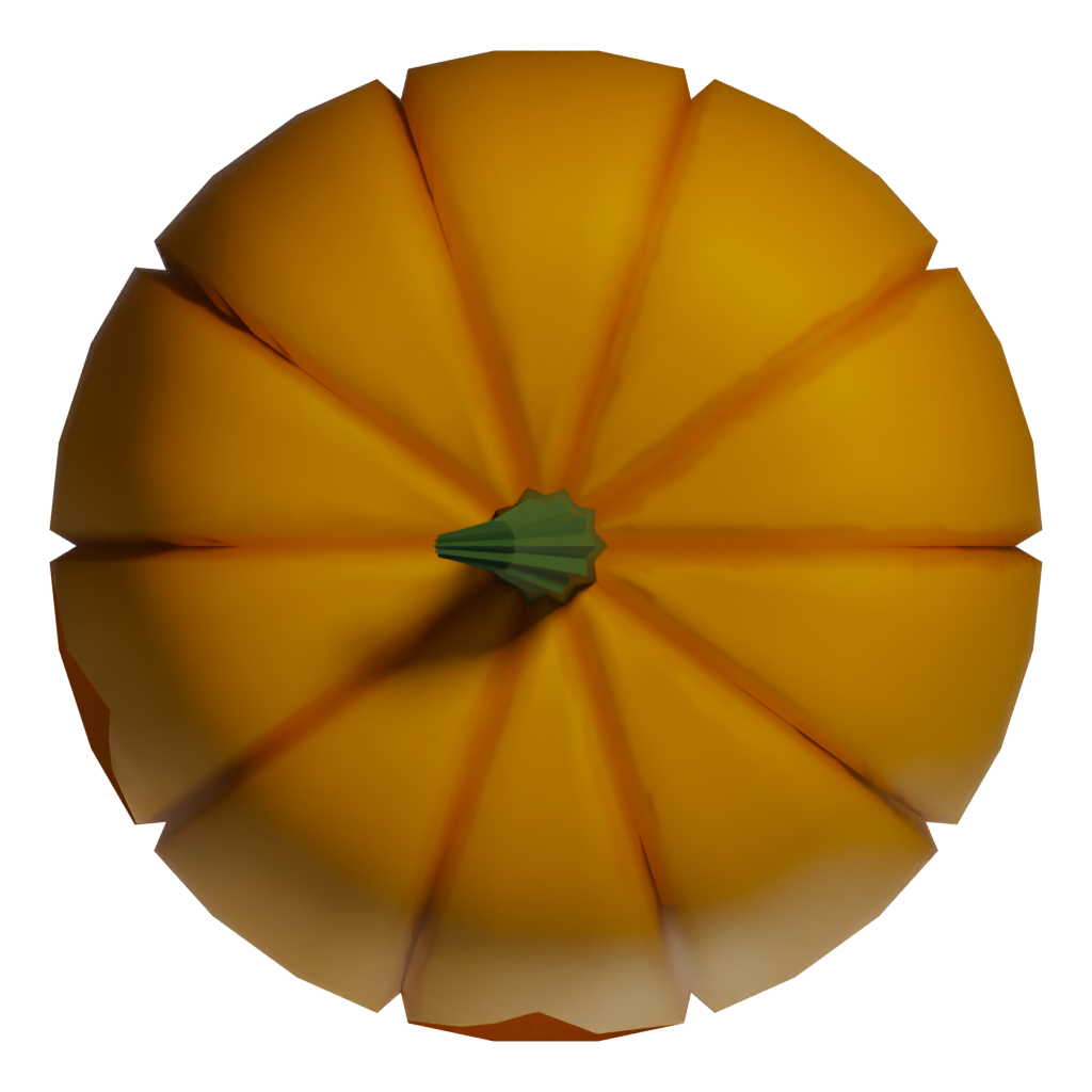 Top view of the Pumpkin For Halloween 3D model