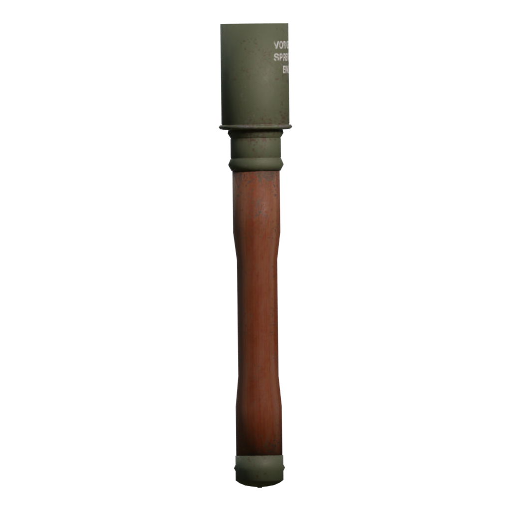 Right view of the Stielhandgranate 3D model