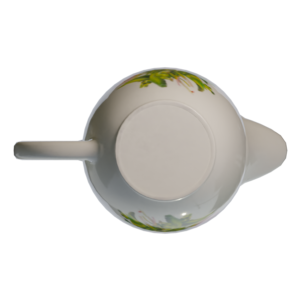 Bottom view of the Jug 3D model