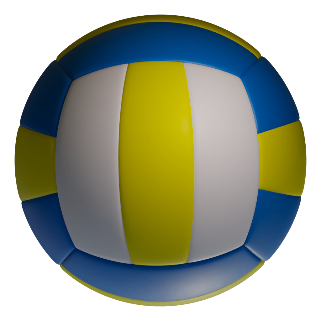 Bottom view of the Volley Ball 3D model