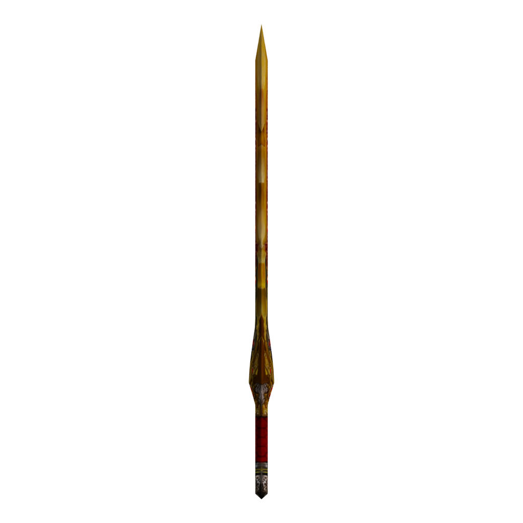 Left view of the Low Poly Sword 3D model