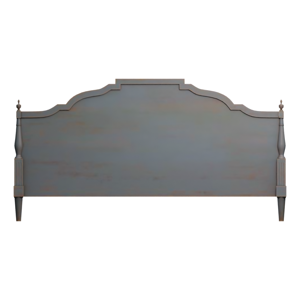 Back view of the Painted Wooden Sofa 3D model
