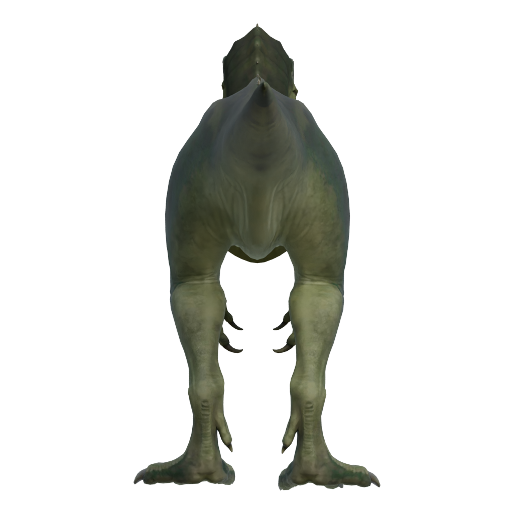 Back view of the T Rex 3D model