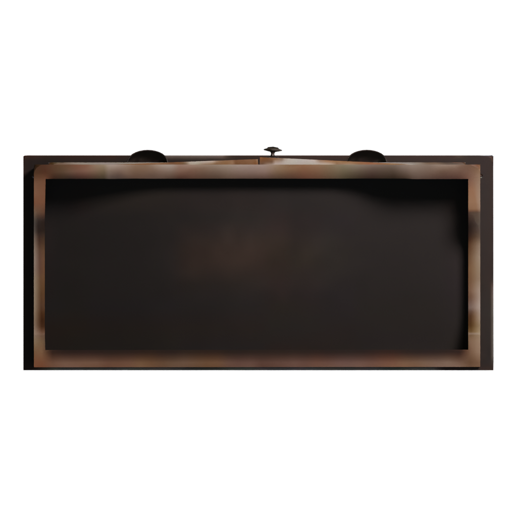 Bottom view of the Painted Wooden Cabinet 3D model