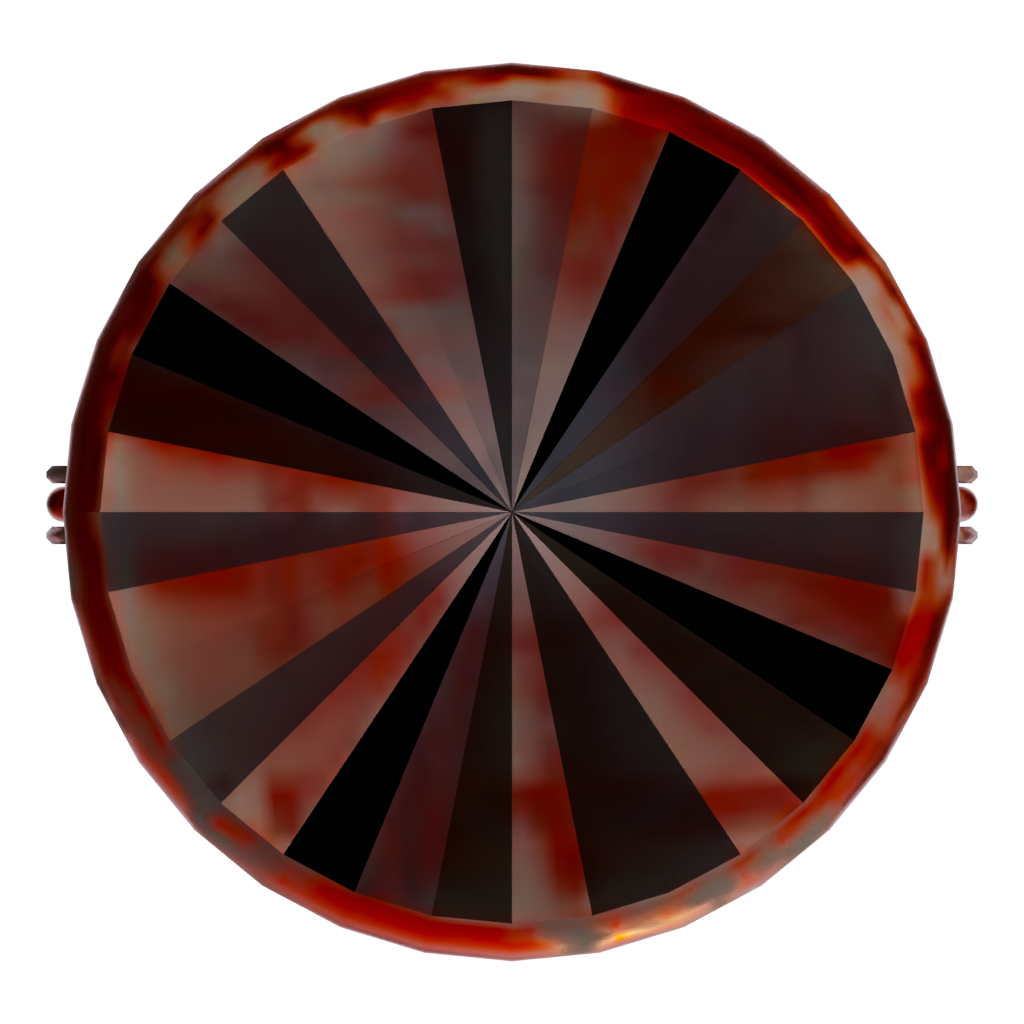 Bottom view of the Old Lantern PBR 3D model