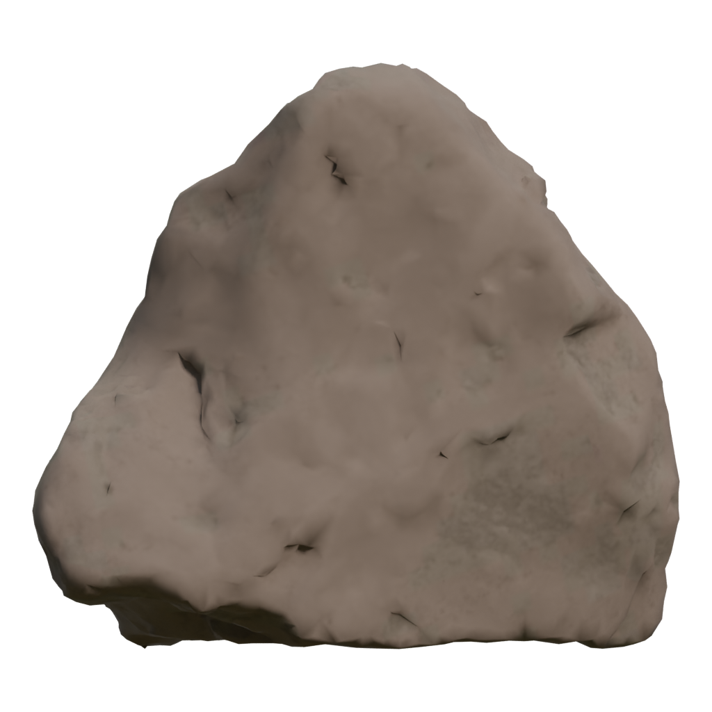 Left view of the Moon Rock 3D model