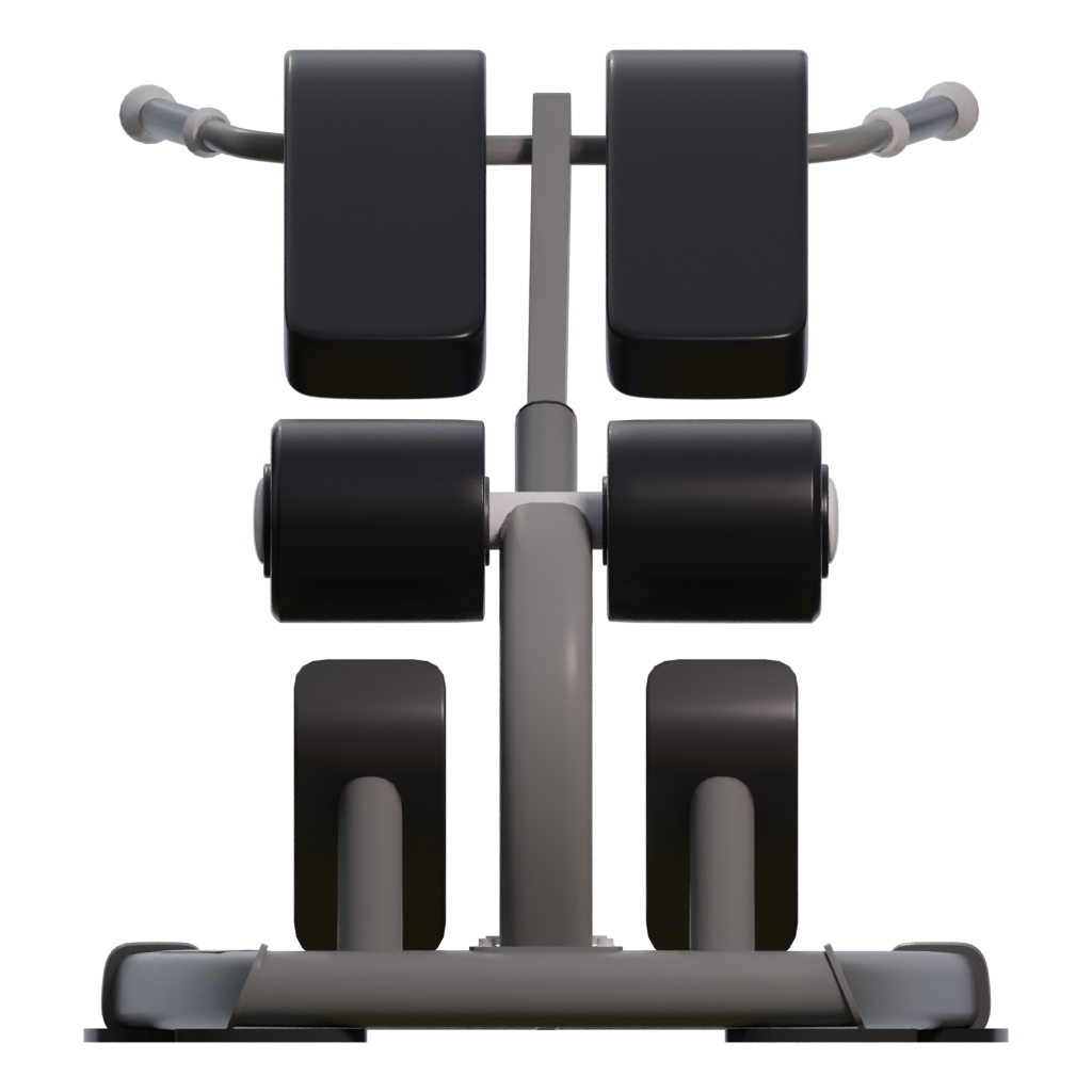 Right view of the Roman Chair Gym Equipment 3D model