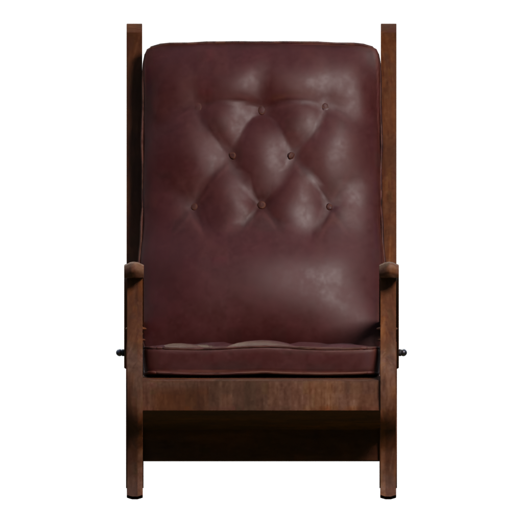 Left view of the Armchair 02 3D model
