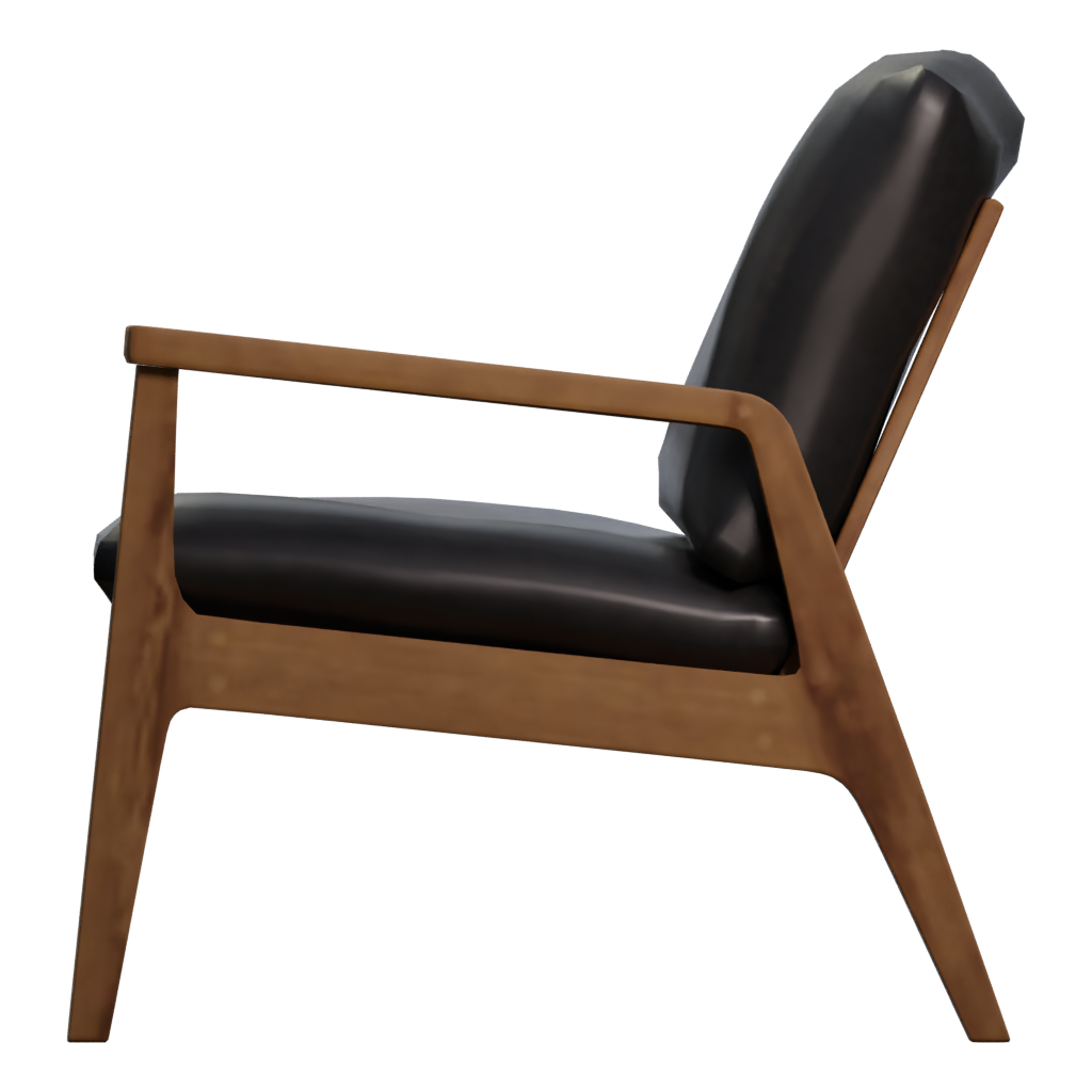 Left view of the Modern Arm Chair 3D model