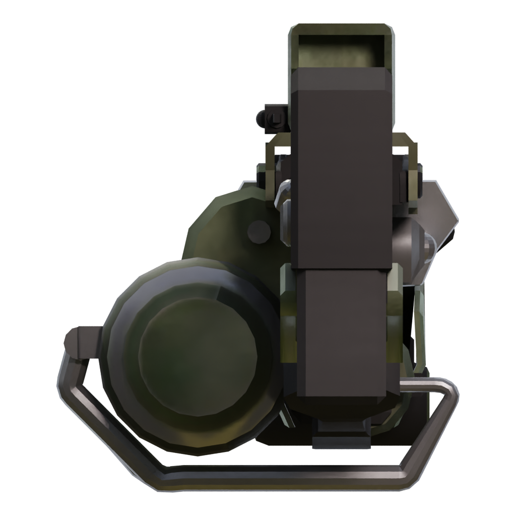 Left view of the Fallout 4 Laser Rifle 3D model
