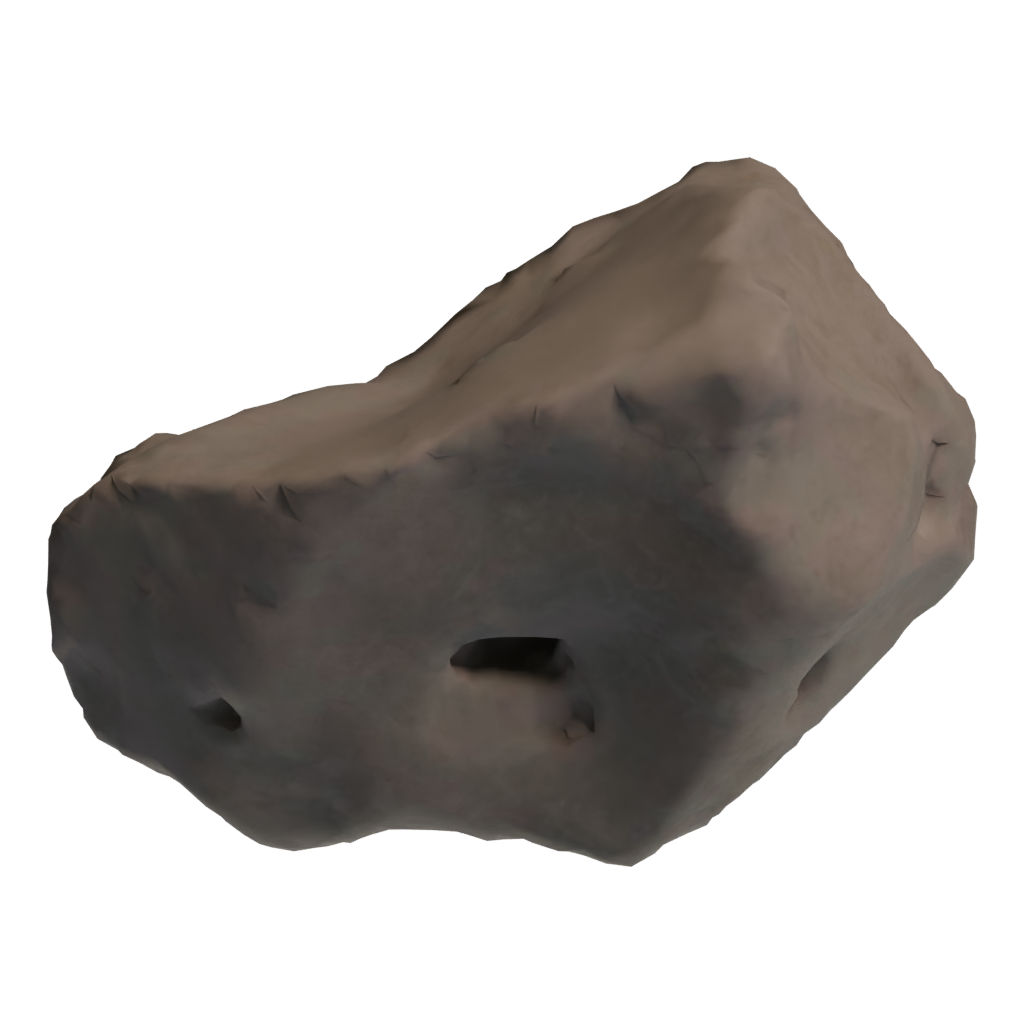 Top view of the Moon Rock 3D model