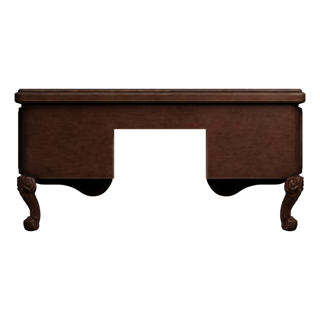 Back view of the Toilette 3D model