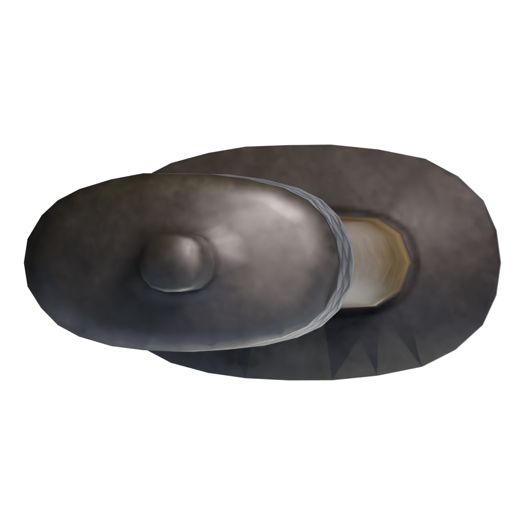 Bottom view of the Bone Knife 3D model