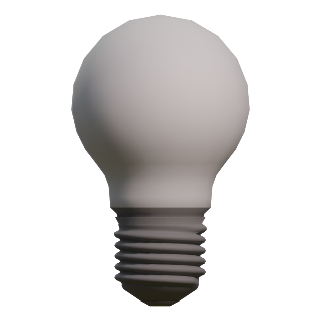 Left view of the Light Bulb 3D model