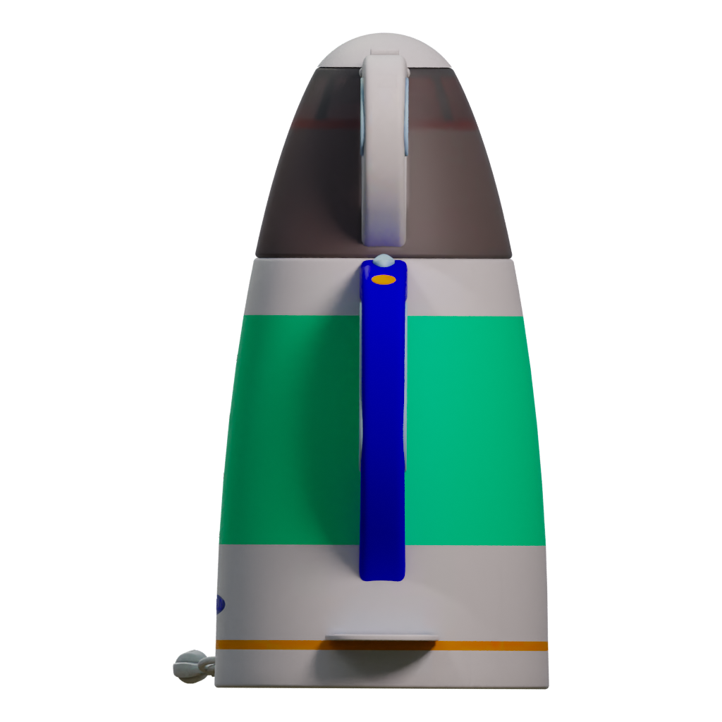 Left view of the Turkish Tea Machine 3D model