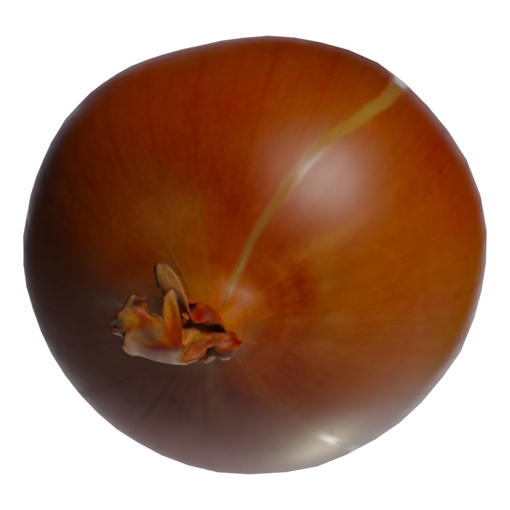 Top view of the Yellow Onion 3D model