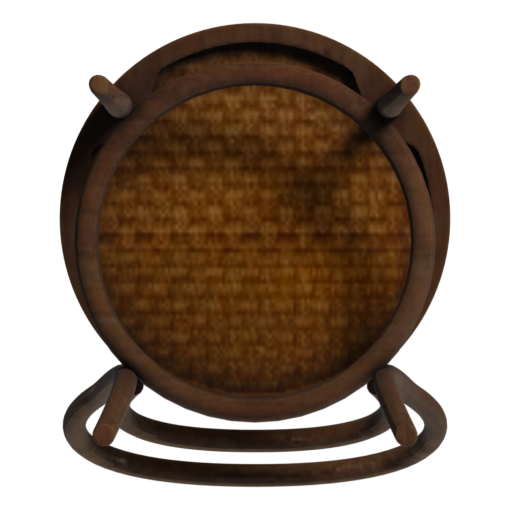 Bottom view of the Vienna Chair 3D model