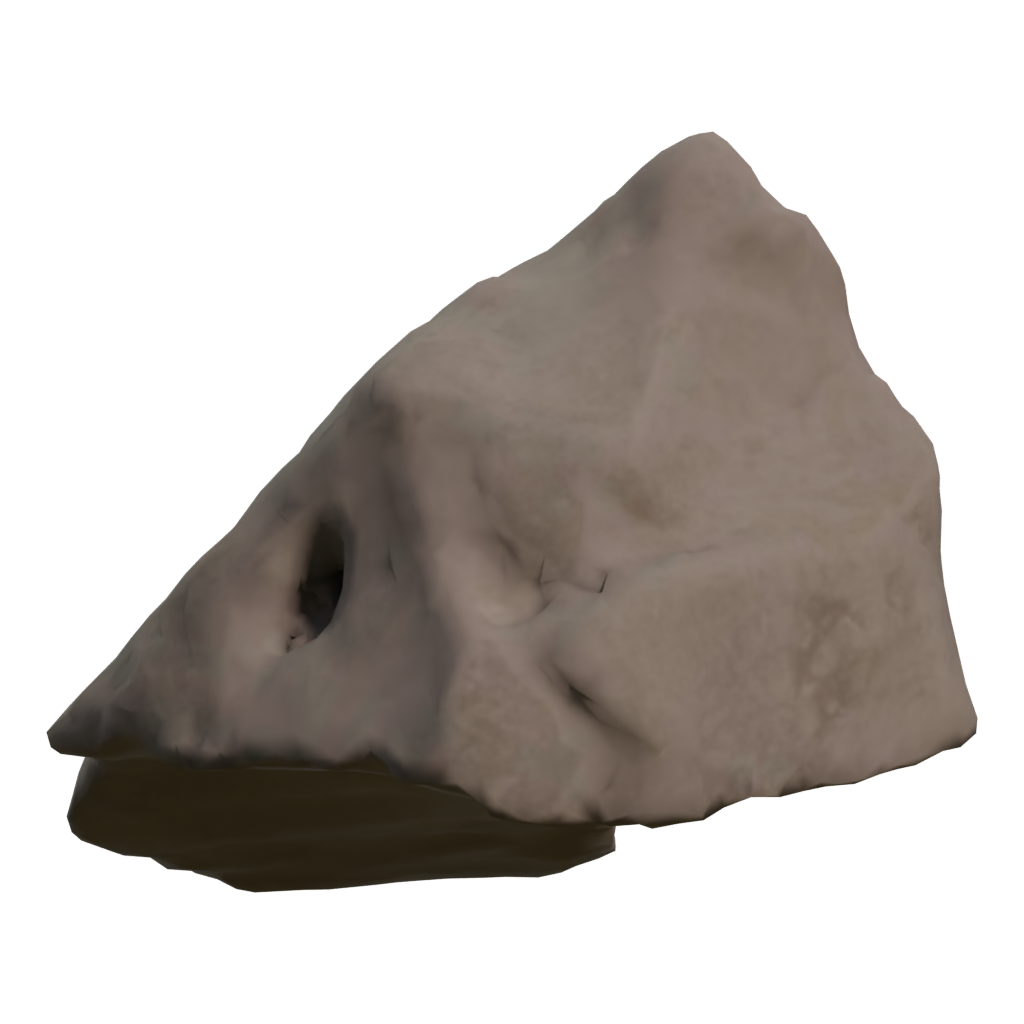 Left view of the Moon Rock 3D model