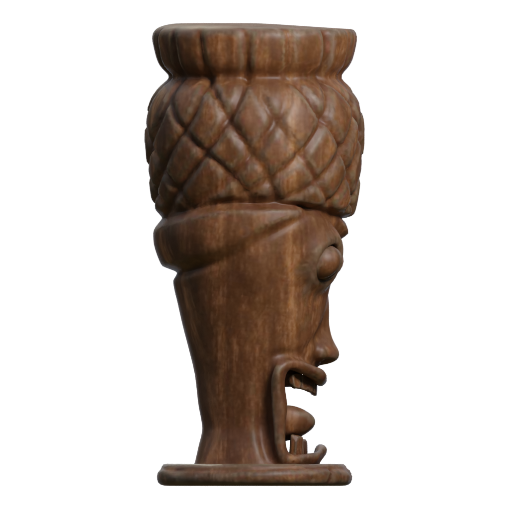 Right view of the Tiki Totem Sculpt 3D model