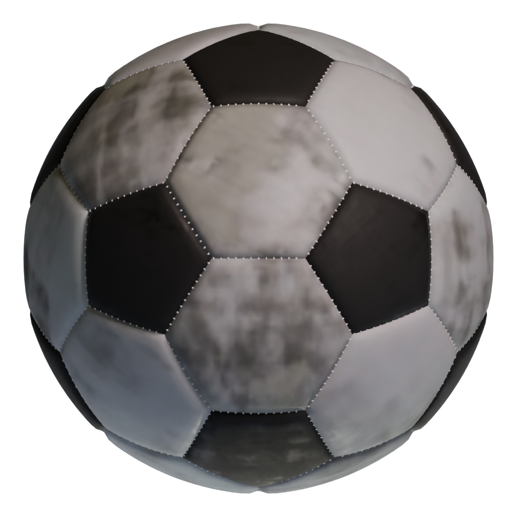 Bottom view of the Football 3D model