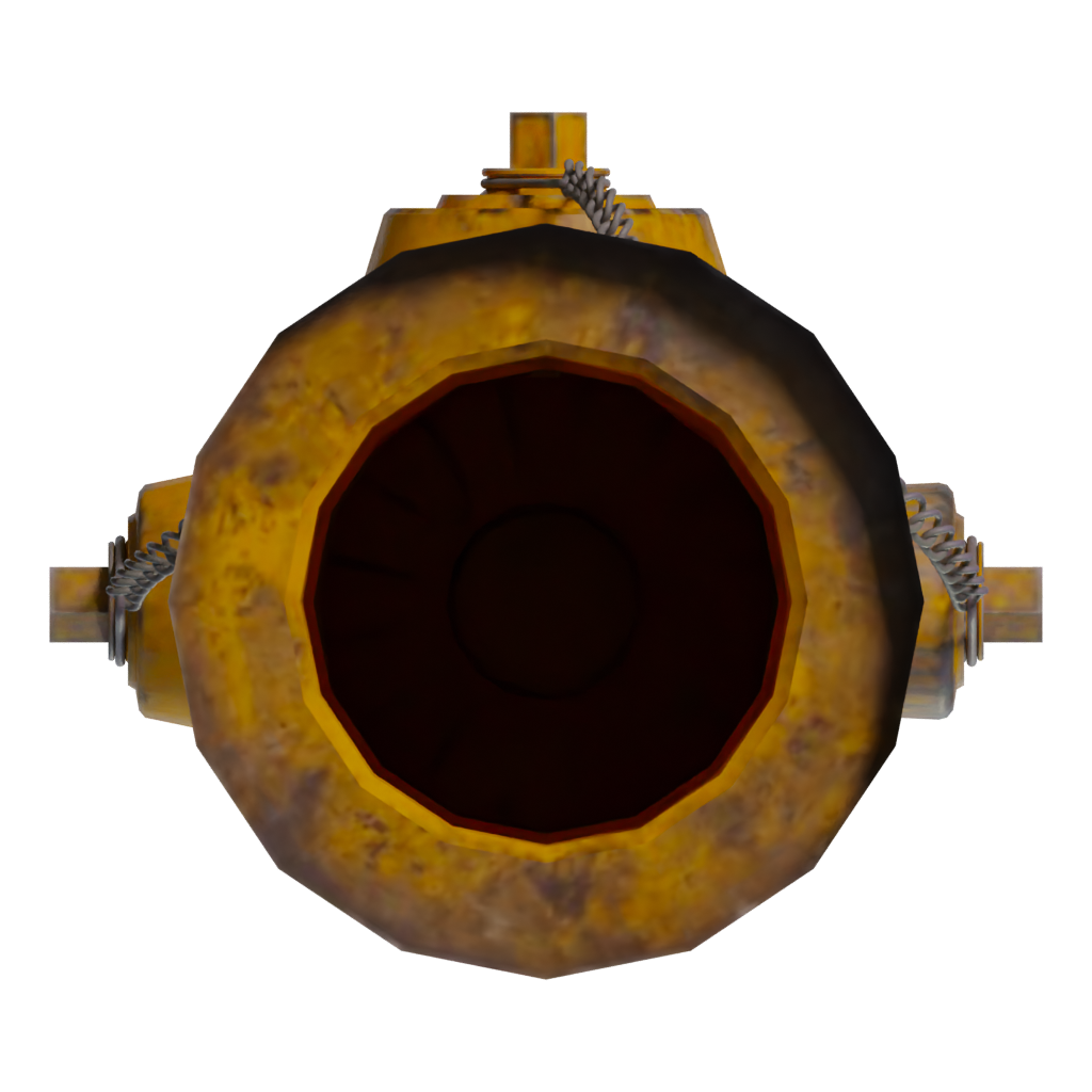 Bottom view of the Hydrant 3D model