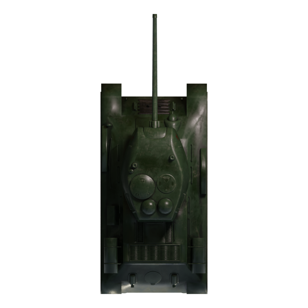Top view of the Soviet Tanks 3D model