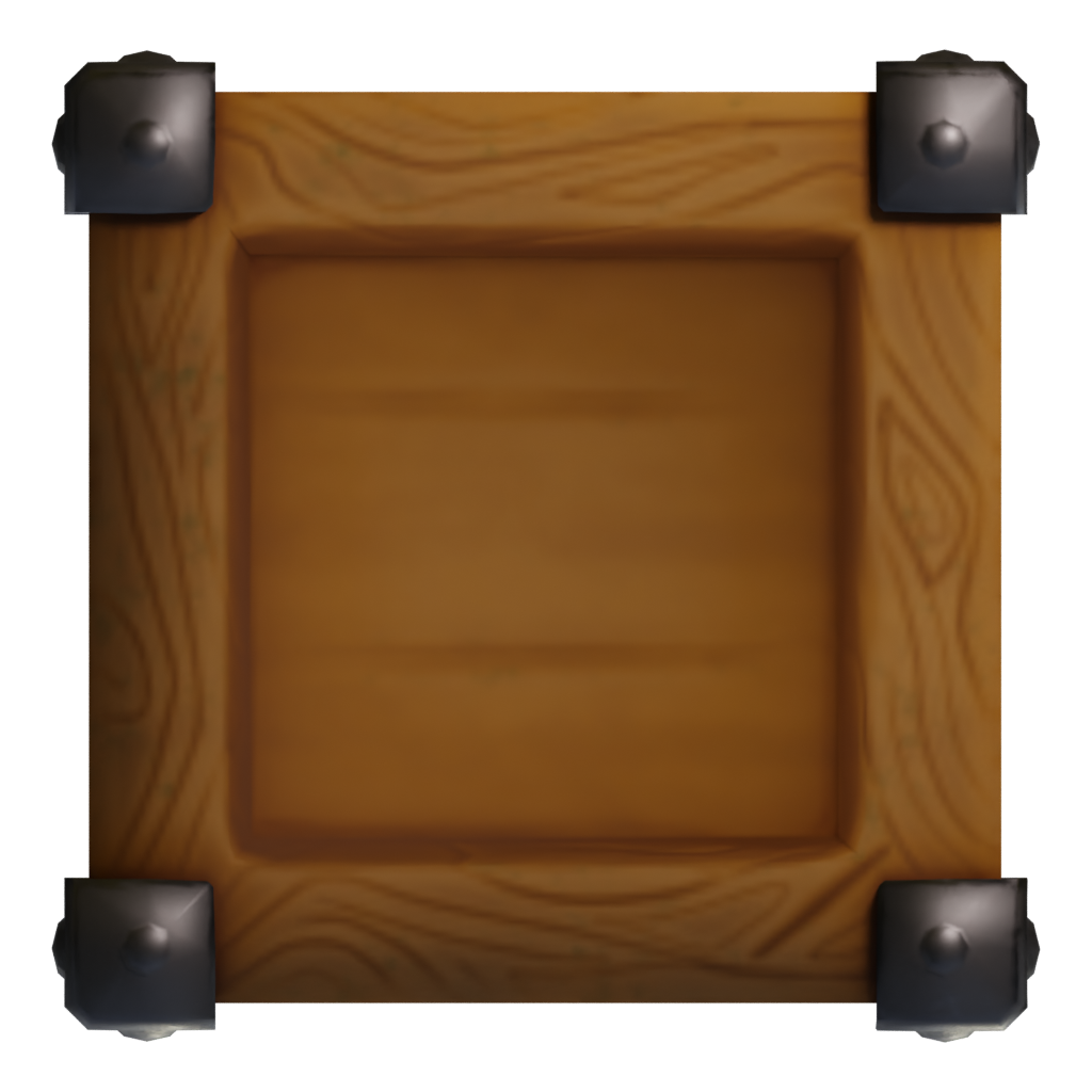 Top view of the Wood Crate 3D model