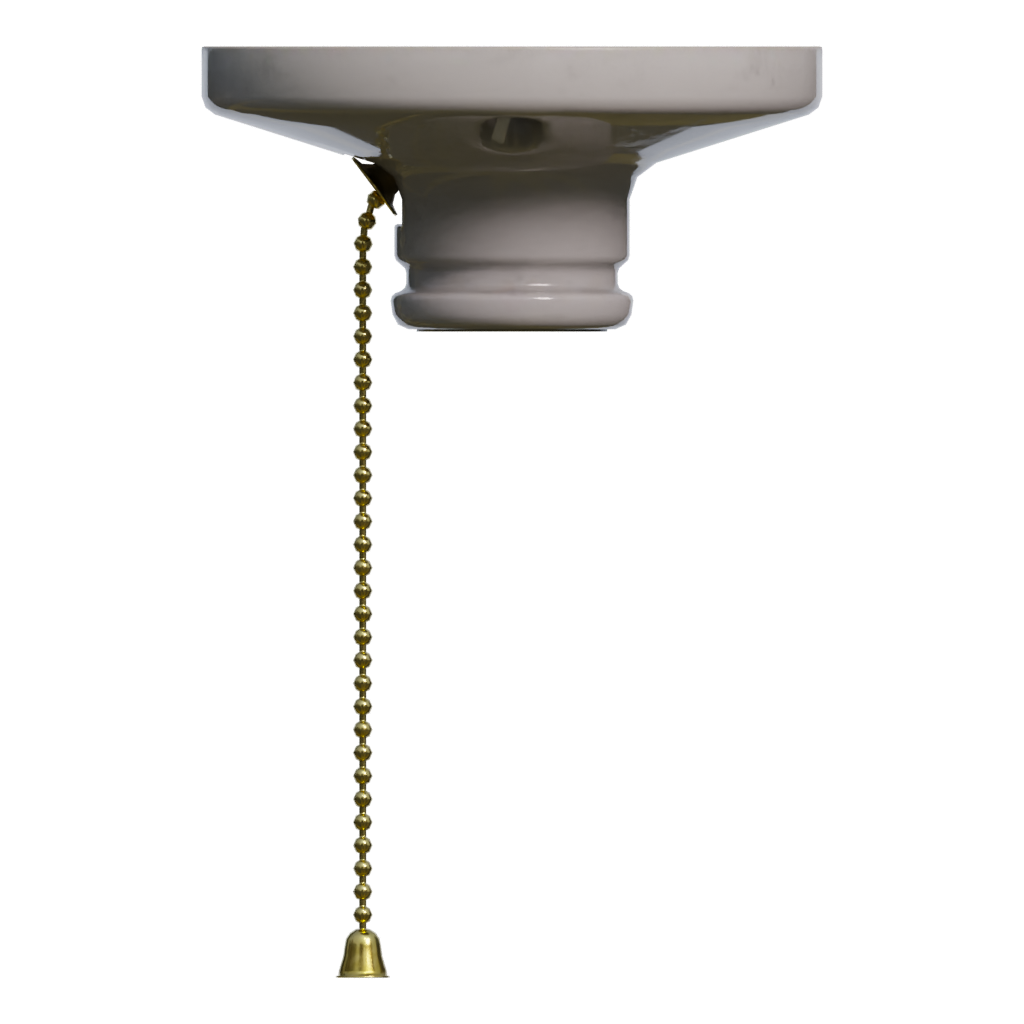 Front view of the Pull Chain Light Socket 3D model