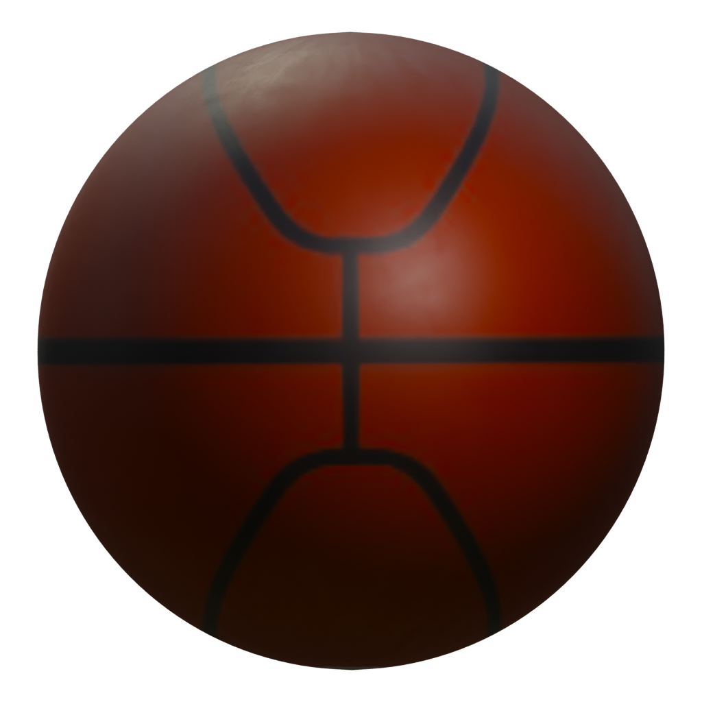 Right view of the Simple Basketball 3D model