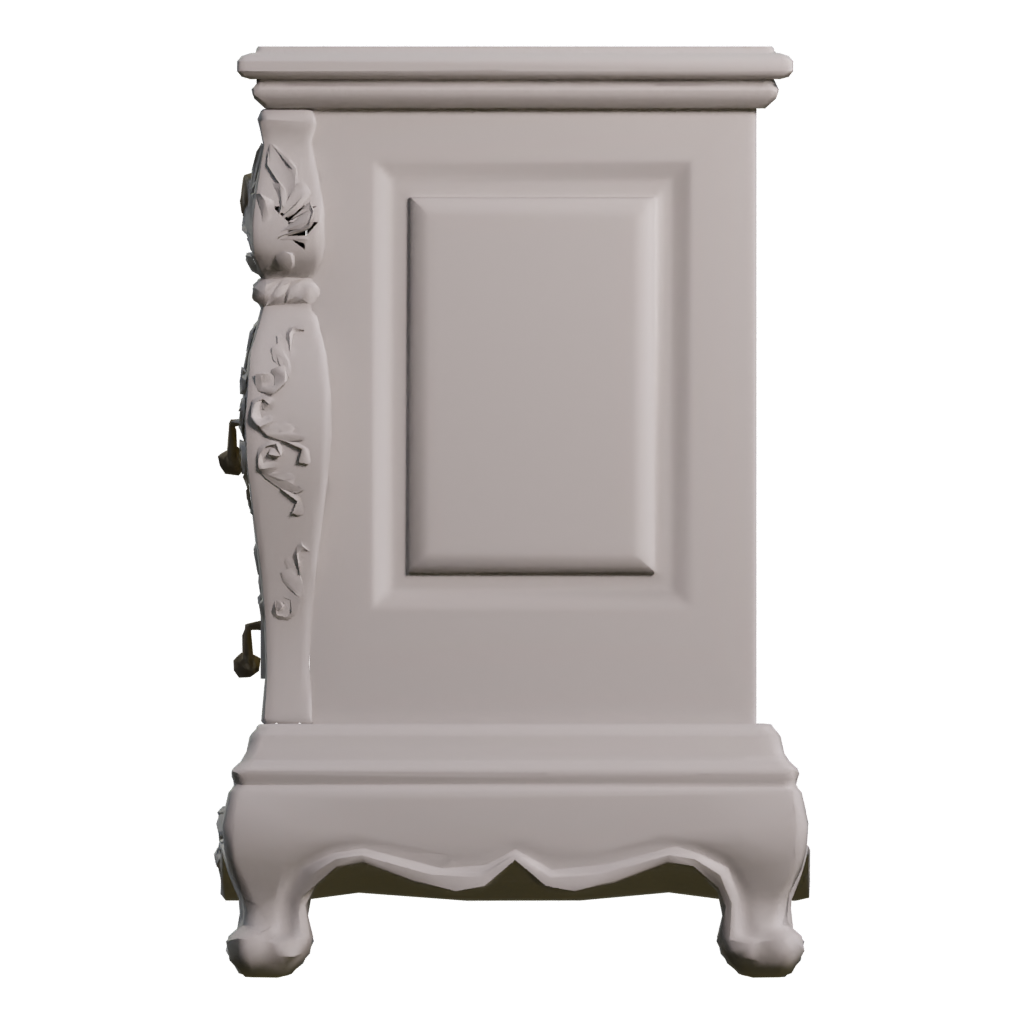 Left view of the Bedside Table 3D model
