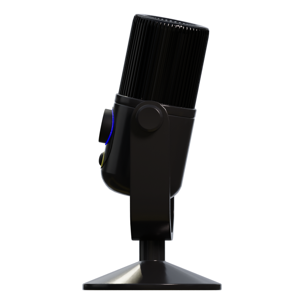 Left view of the Microphone 3D model