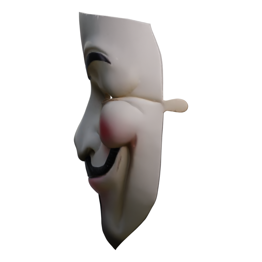 Left view of the Vendetta Mask Guy Fawkes Mask 3D model
