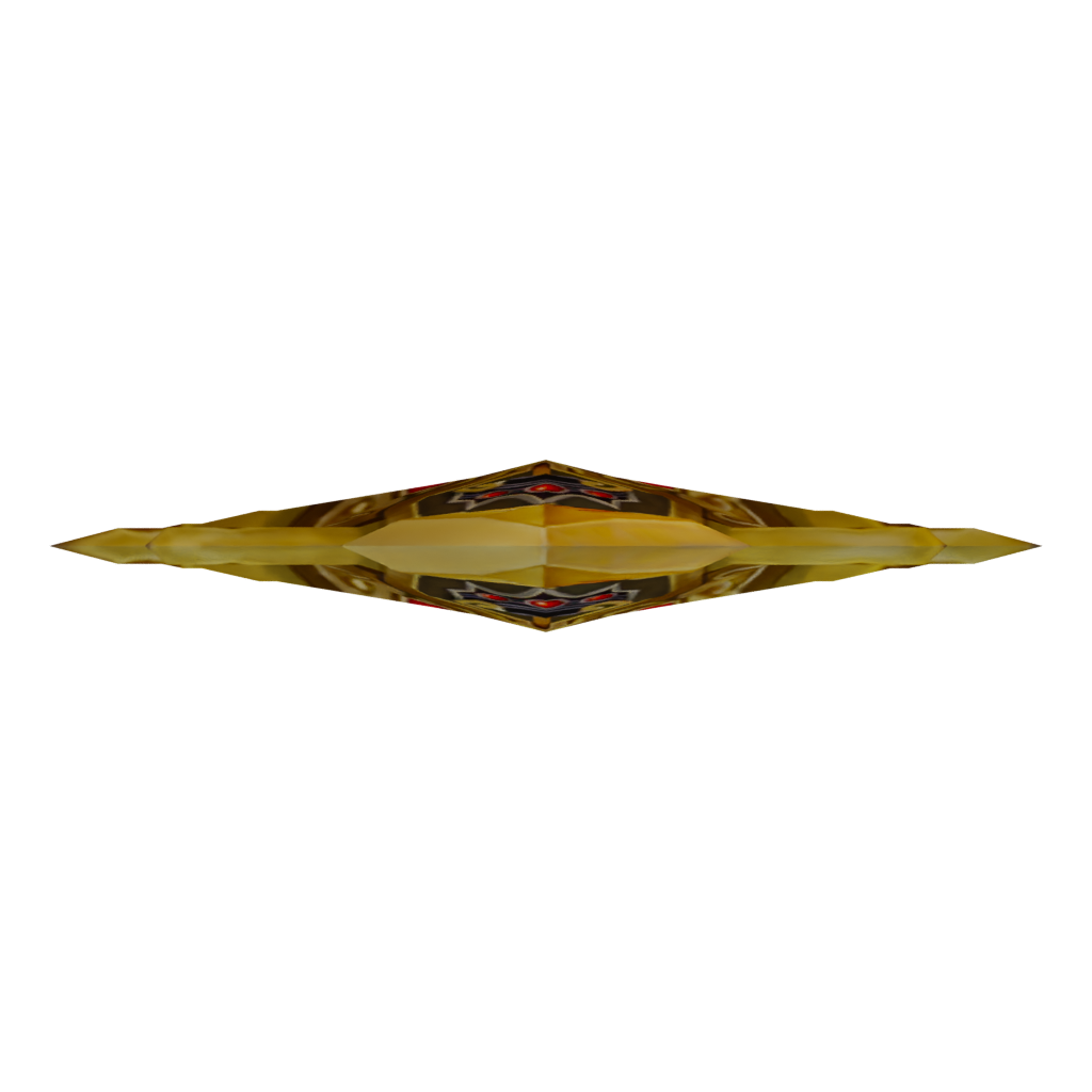 Top view of the Low Poly Sword 3D model