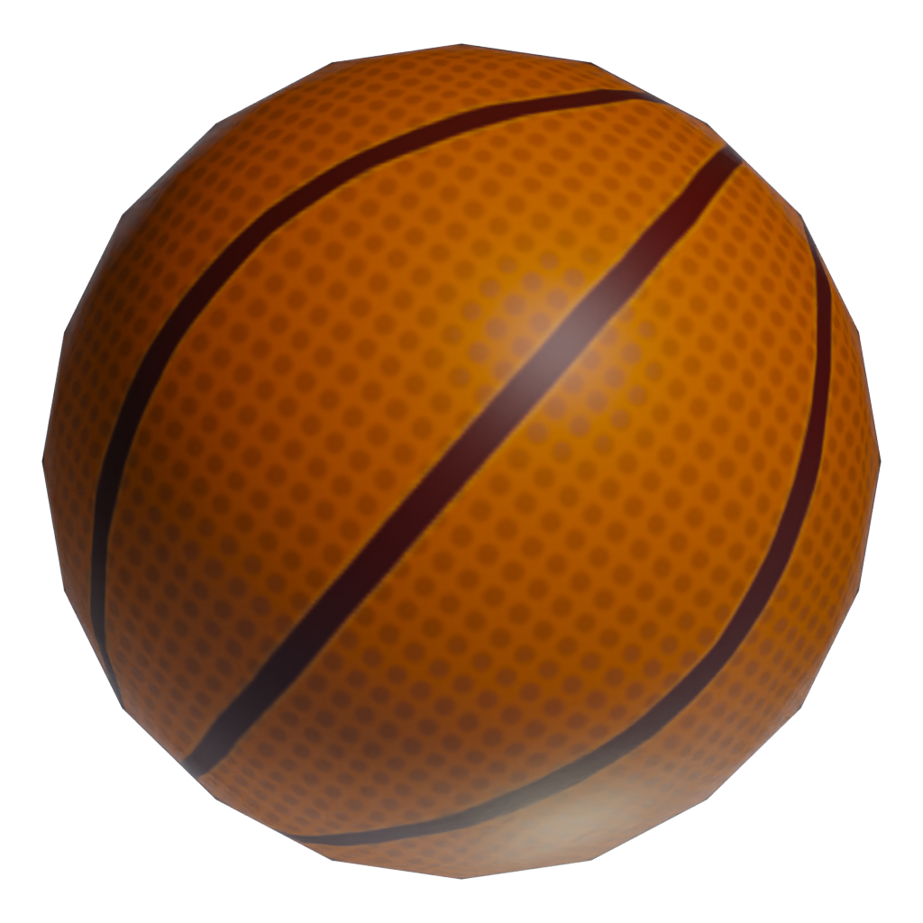 Bottom view of the Basketball 3D model